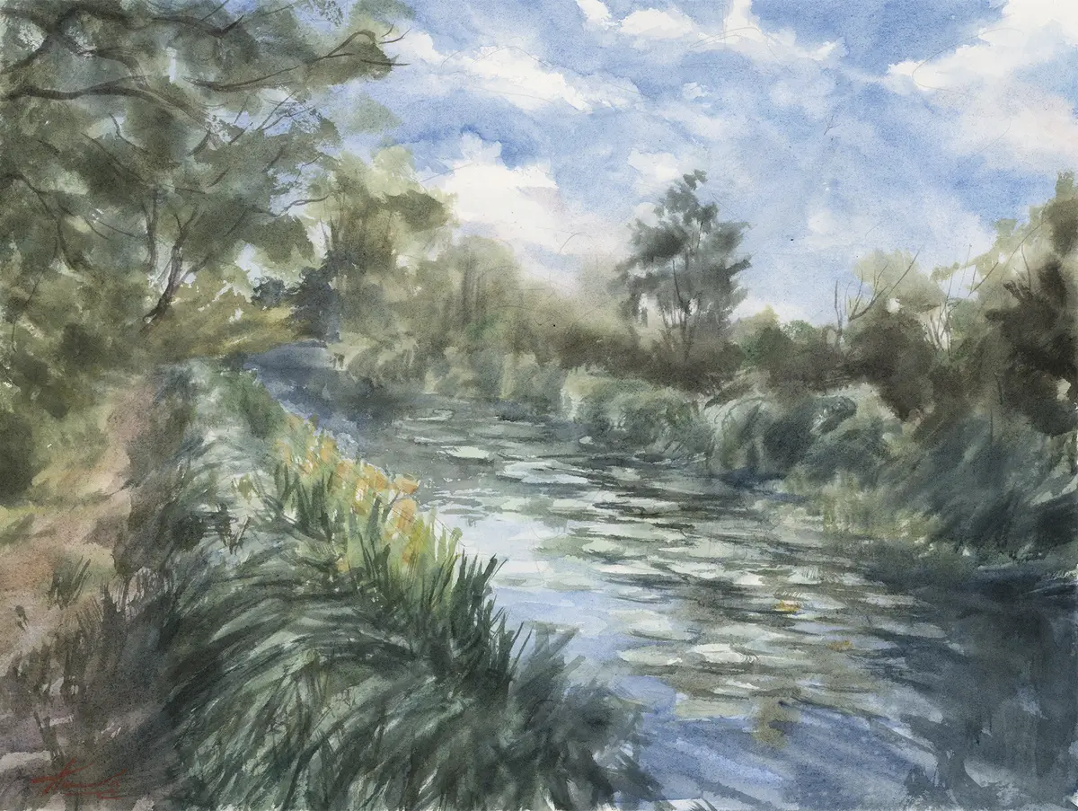 Beginning of Summer, an original watercolour painting by Nadia Poe